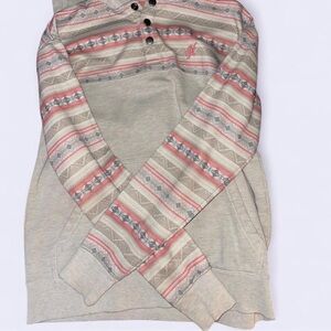 Hooey Cream and Pink Hoodie